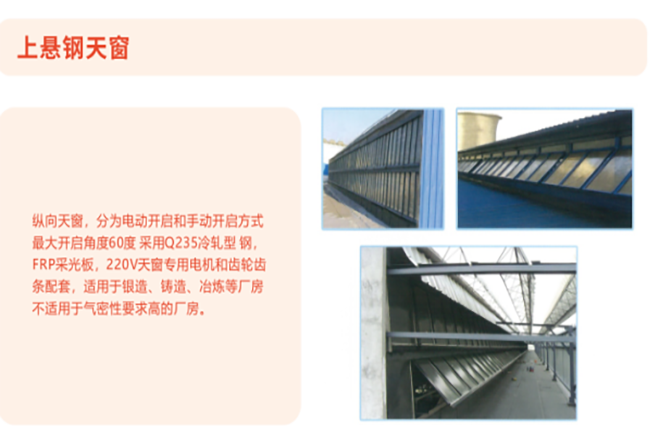 上悬钢天窗